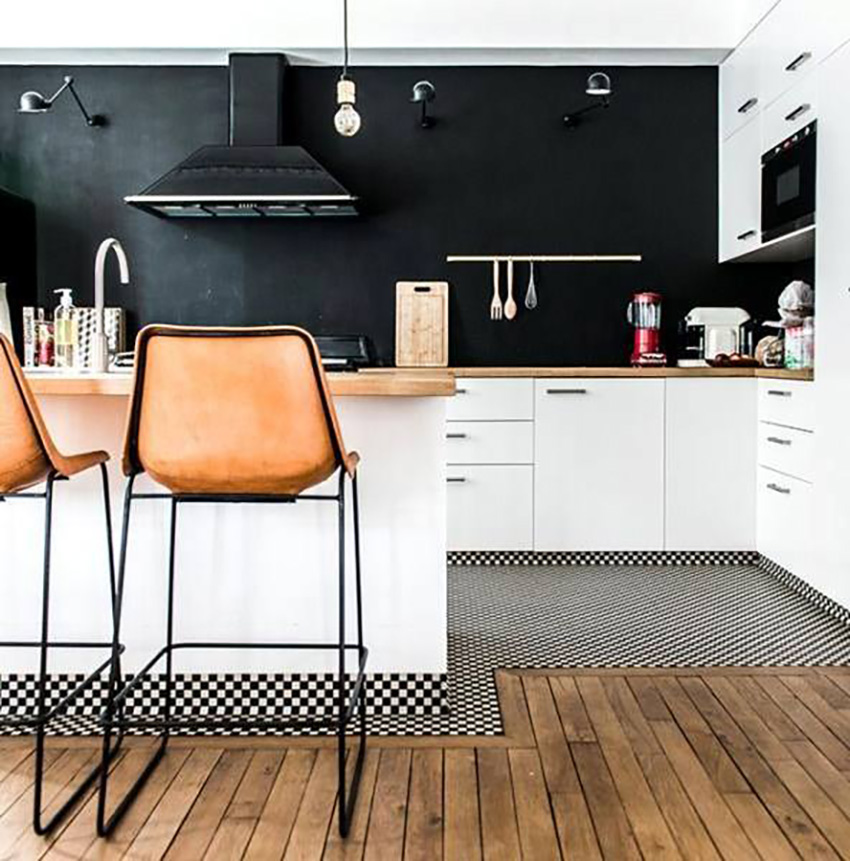 Revisit Scandinavian style with some black in your kitchen 