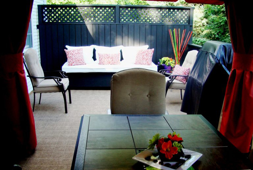 Establish the space with a structure of some sort.