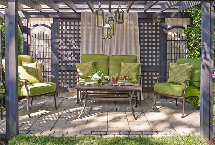 Establish the space with a structure of some sort.