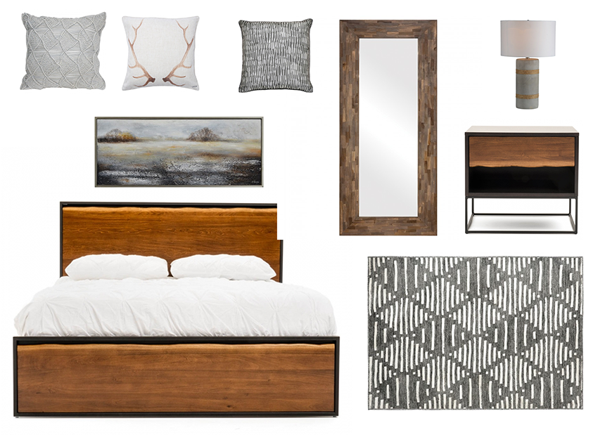 Design de chambre avec de nouveaux meubles
