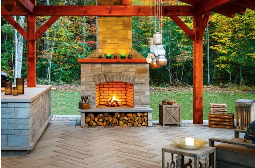 Outdoor fire pits and fireplaces are a huge trend!