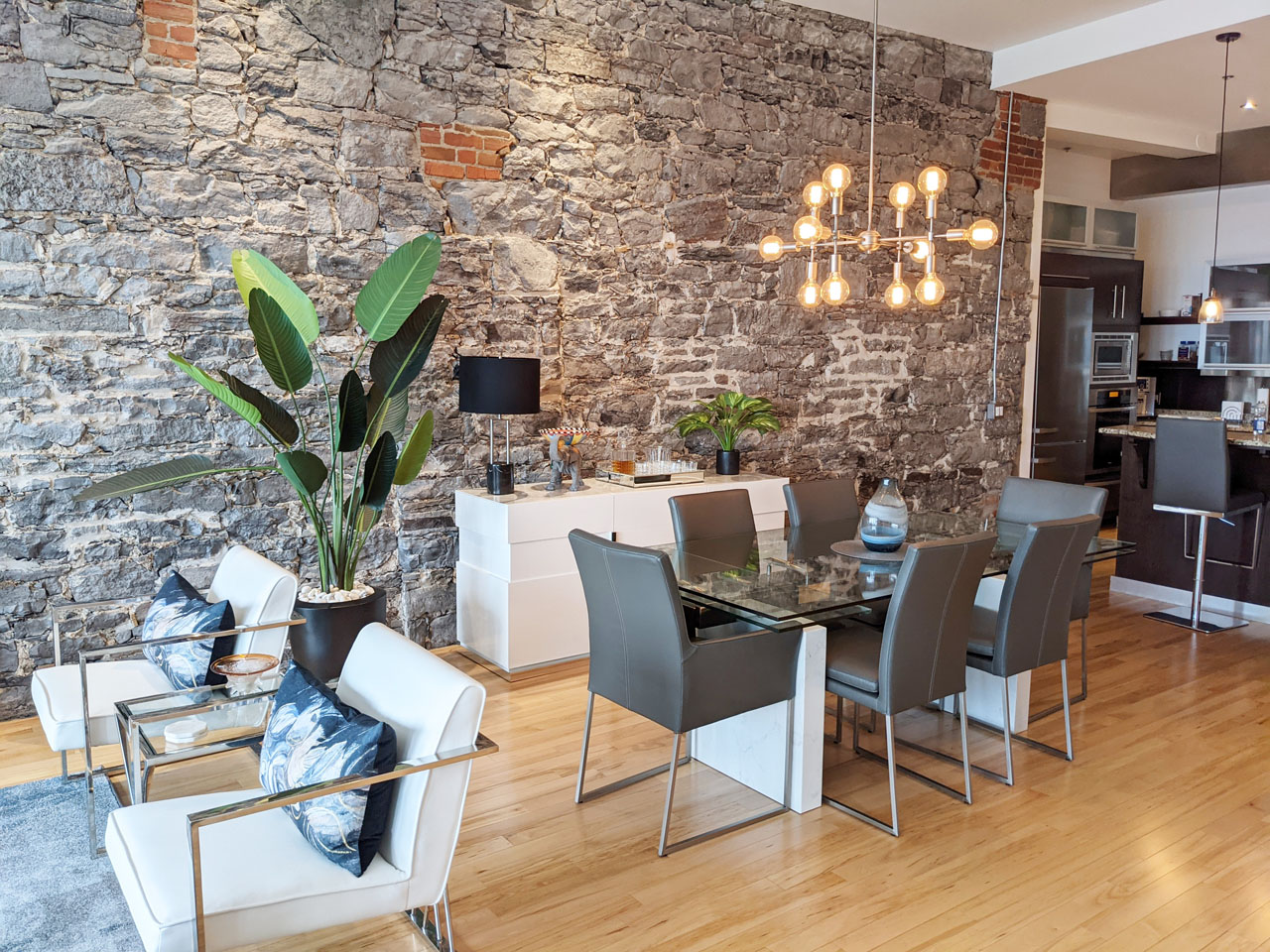 Salon et salle à manger à aire ouverte - Versa Style Design