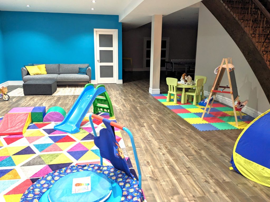 Portfolio de design de zones de jeux pour enfants au sous-sol