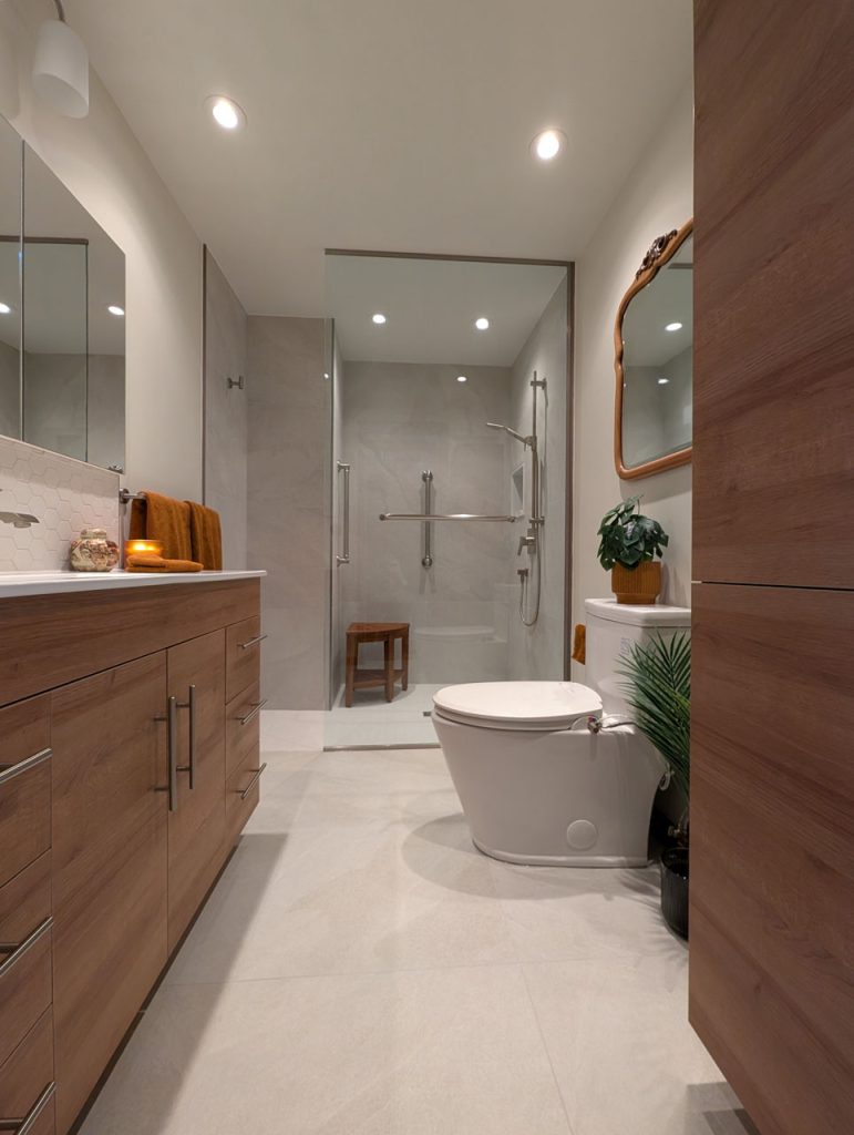 Seniors Adapted Bathroom Design for Reduced Mobility
