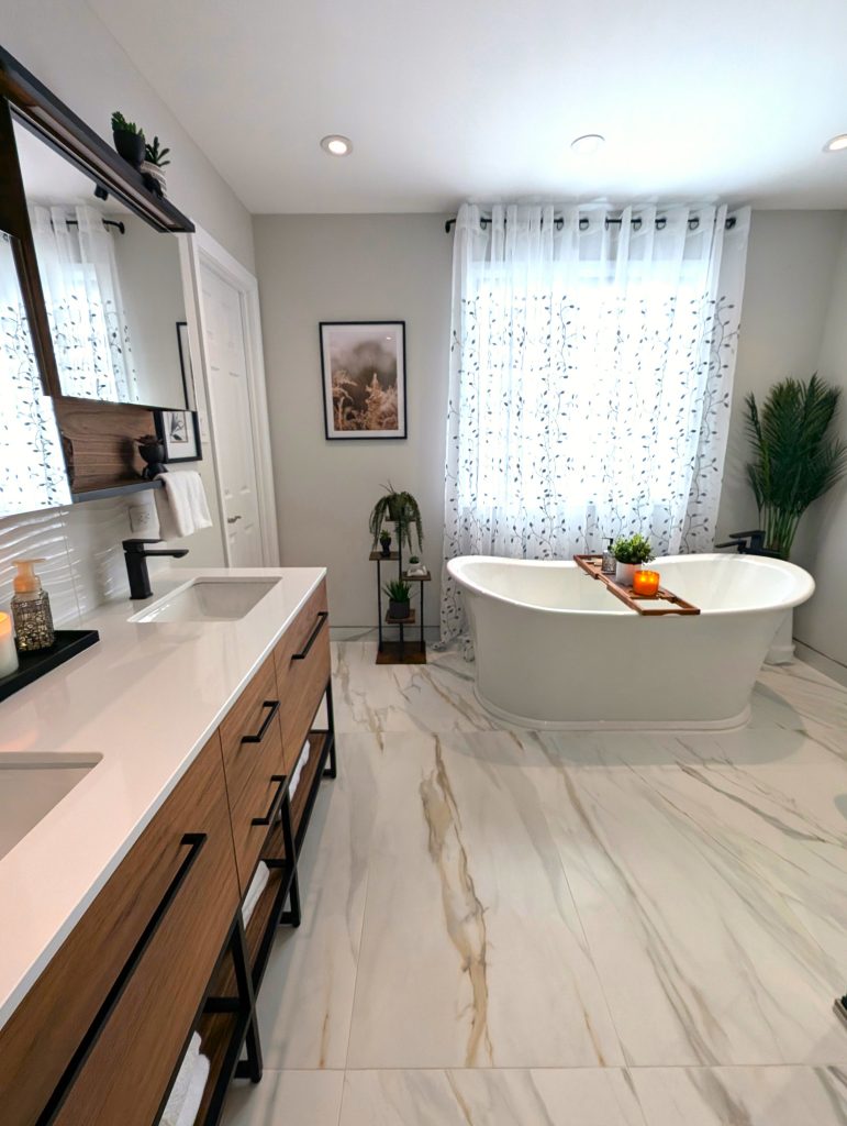 Serene Master Bathroom Design in Laval