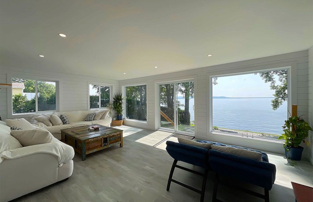 Portfolio de design extérieur et d'aménagement de terrasses en bord de lac à Saint-Placide-Oka