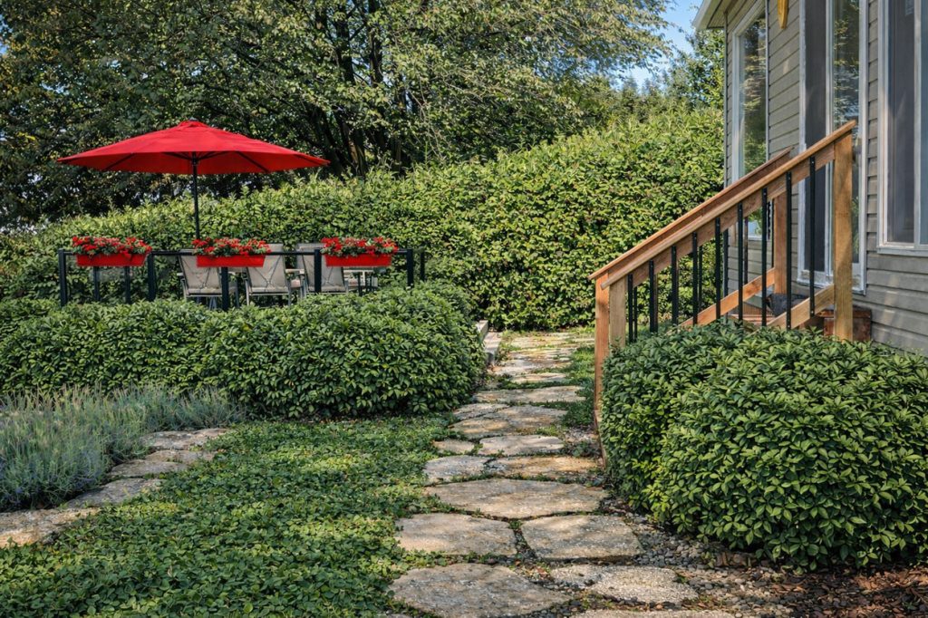 Lakeside Outdoor Landscaping and Terrace Design Portfolio in Saint-Placide-Oka